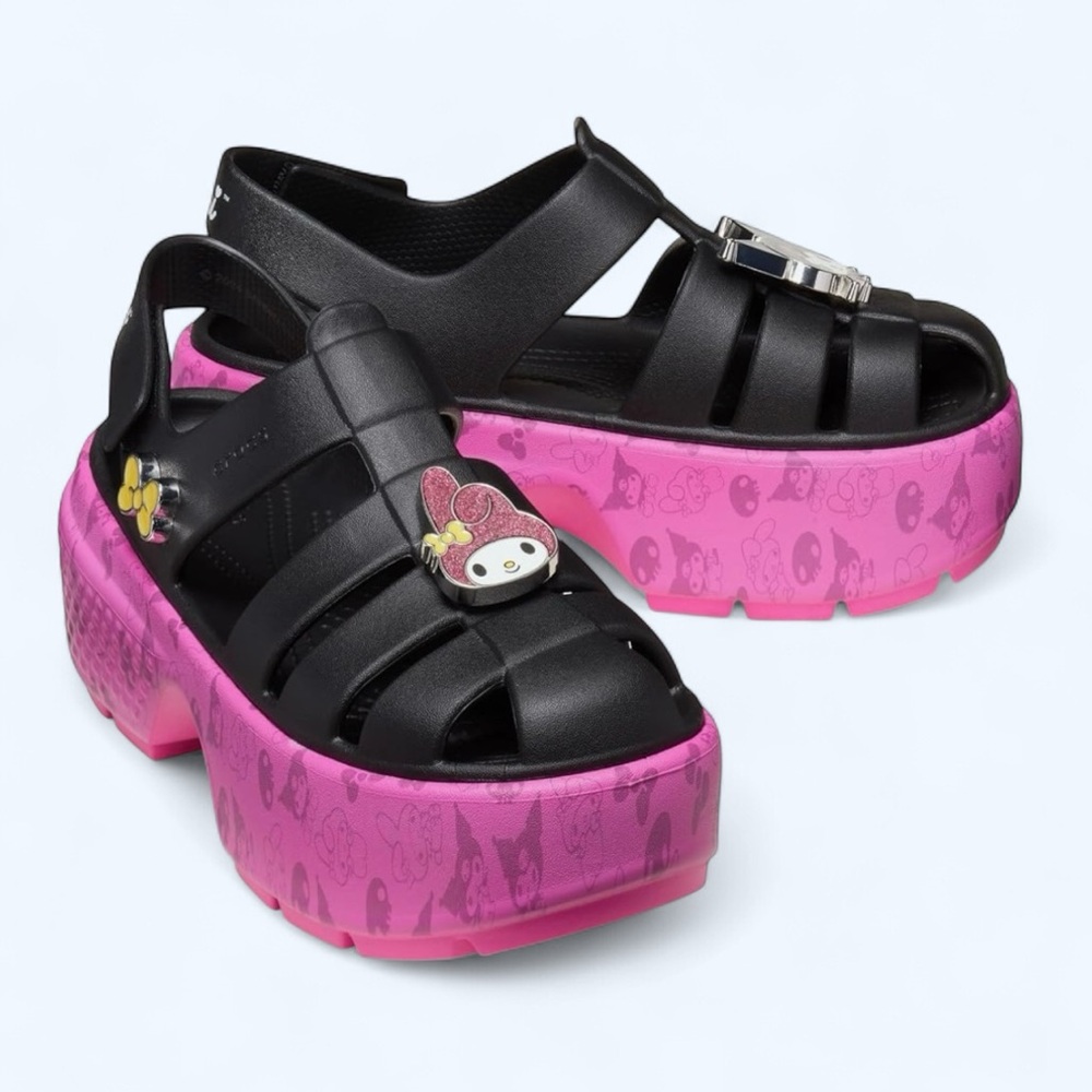 Crocs Unisex-Adult Sanrio My Melody/Kuromi Stomp Platform Sandal